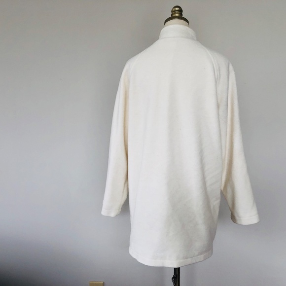 Jacket BLAIR Medium Winter White Button Front Long Sleeves Washable - Picture 6 of 9